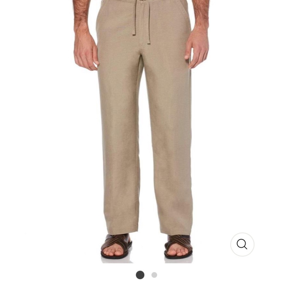 LINEN-BLEND DRAWSTRING PANT.